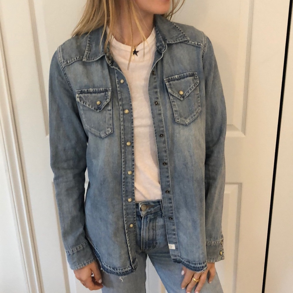 NWOT Denim Button Down